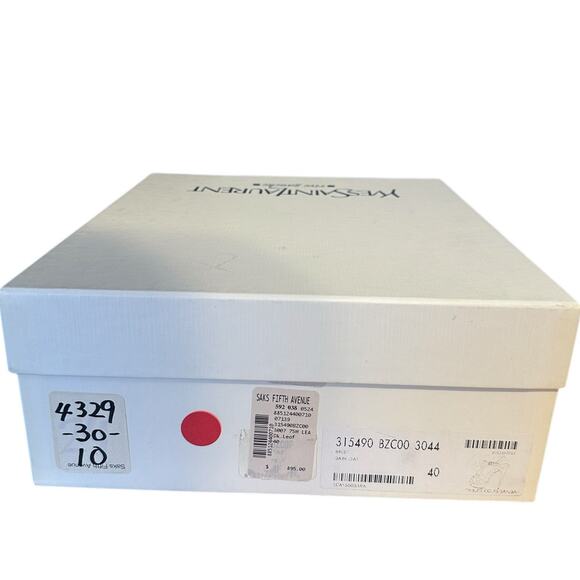 Saint Laurent Tribute Dark Leaf Green Leather Platform High Heel Sandals  EU 40 - Picture 10 of 11